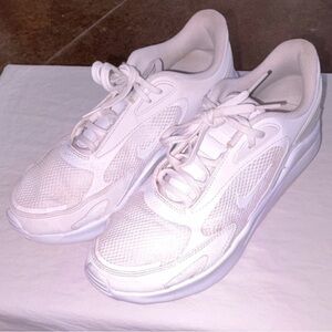 Nike Air Max Bolt Triple White Mesh Lace Up Men's Athletic Sneaker  9.5